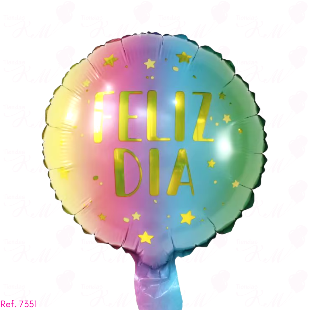 Paquete x 10 metalizados 10" de feliz dia