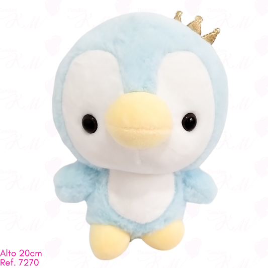 Pingüino bebé con corona / 20cm