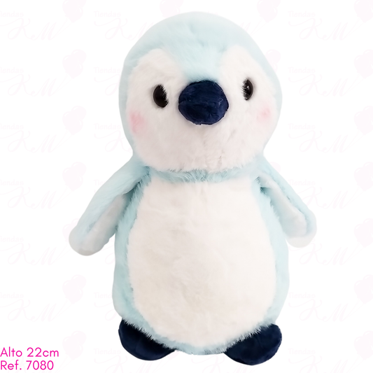 Pingüino peludo mejillas rosadas / 22cm