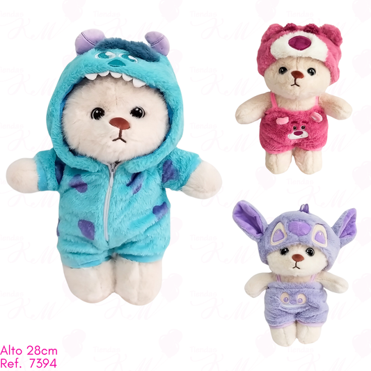 Oso disfrazado de personaje / 28cm