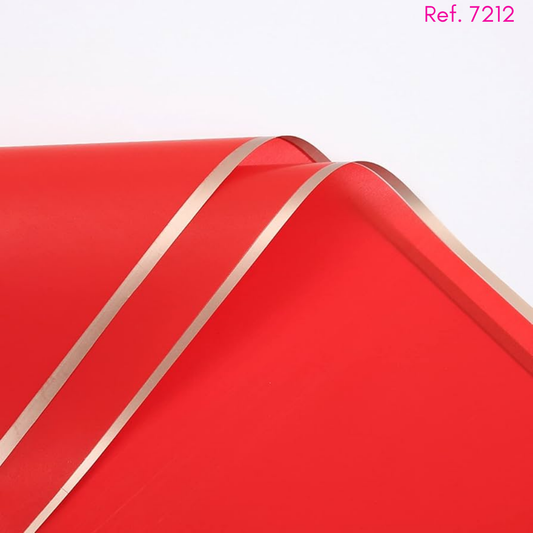 Papel coreano borde dorado traslucido x 20 pliegos