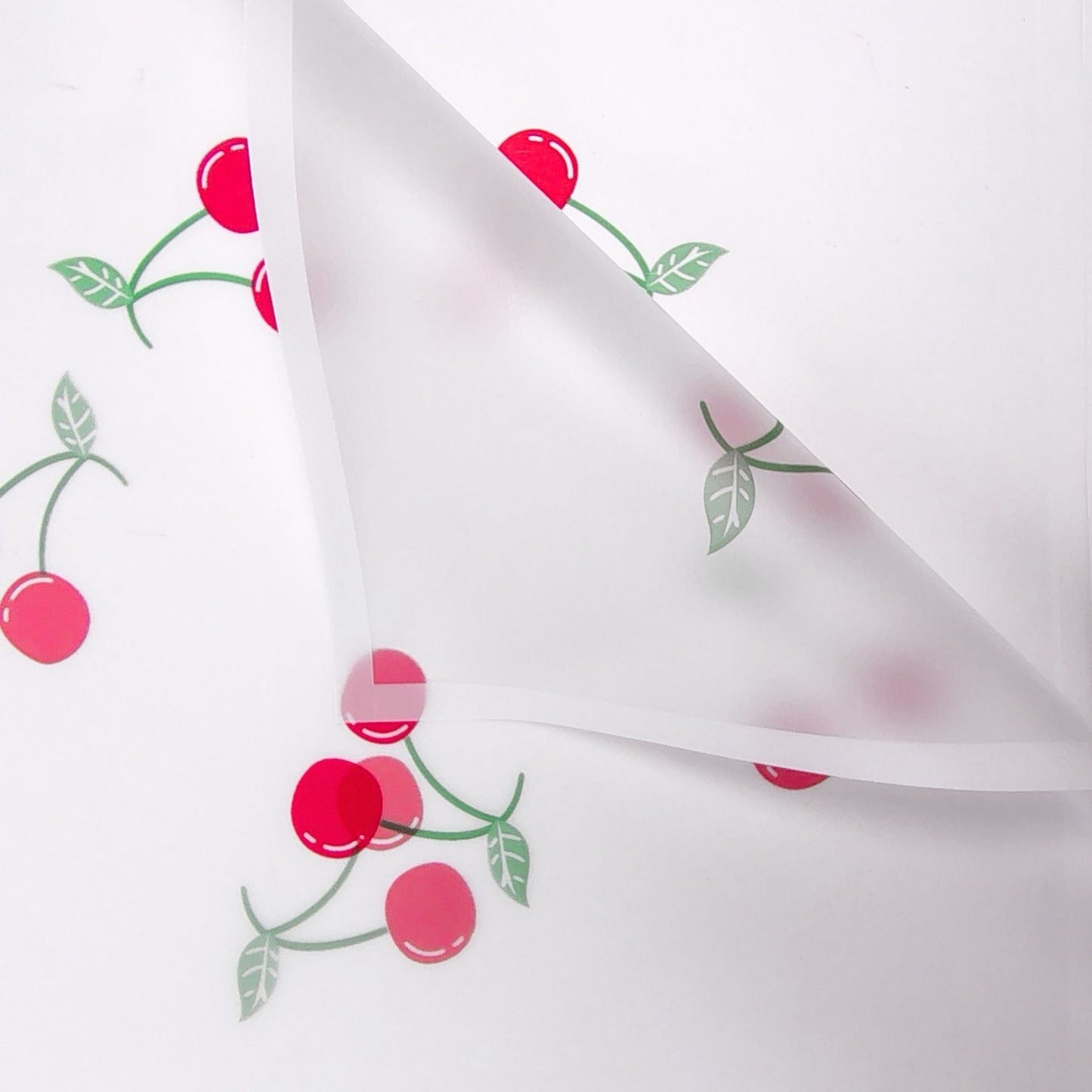 Papel coreano traslúcido de cerezas con borde