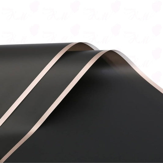 Papel coreano borde dorado traslucido x 20 pliegos