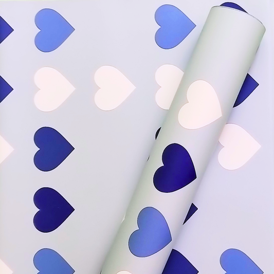 papel coreano corazones oscuros y claros x 20 pliegos