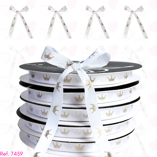 Cinta 1cm de coronitas doradas x 33 metros