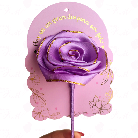 Tarjeta para rosa de 14cm x 6
