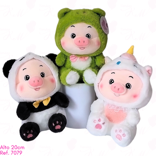 Cerdito con disfraz / 20cm