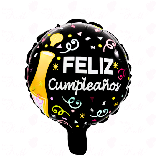 Paquete x 10 metalizados 10" de feliz cumpleaños