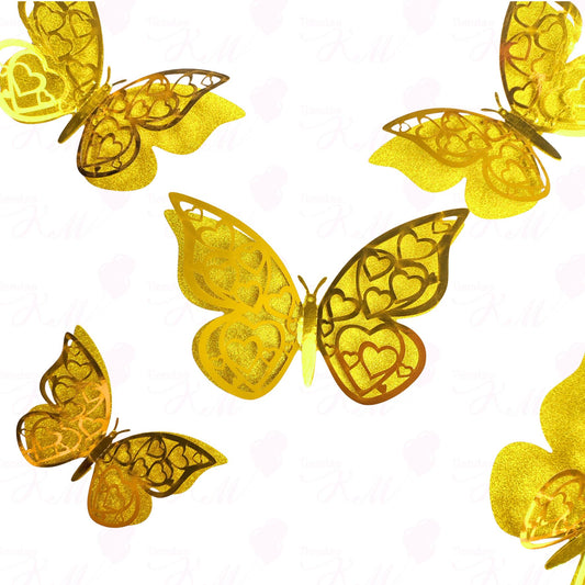 Mariposa doble color X 12 unidades