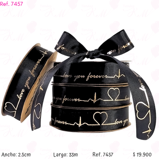 Cinta love you for ever linea corazon x 33 metros