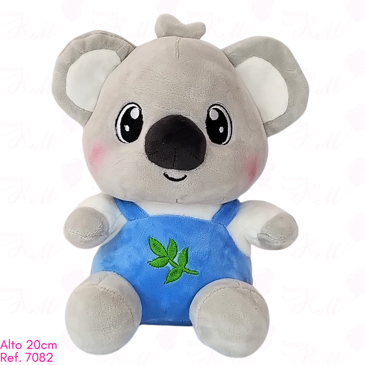 Koala con overol de ramita / 20cm