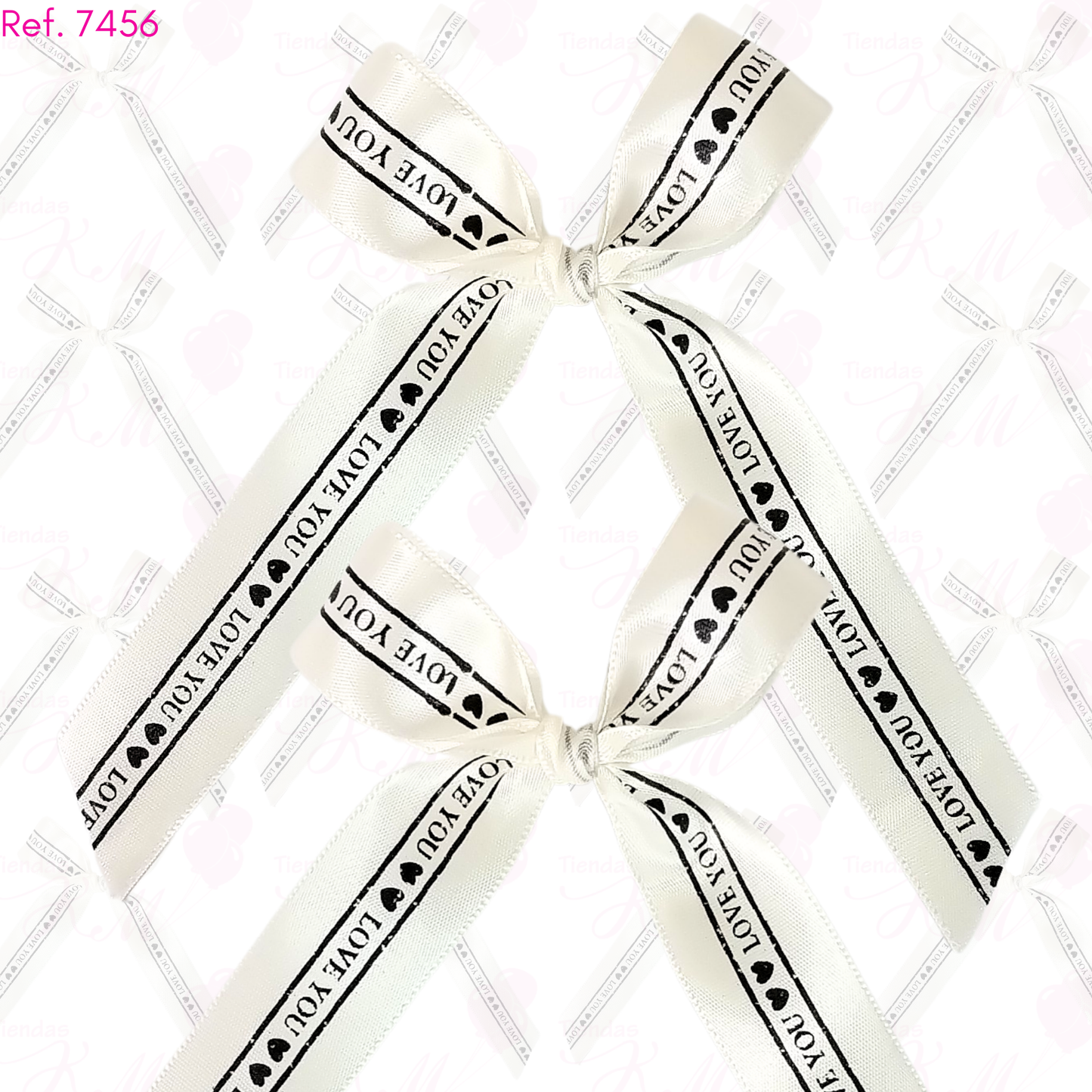 Cinta love you dos corazones x 33 metros