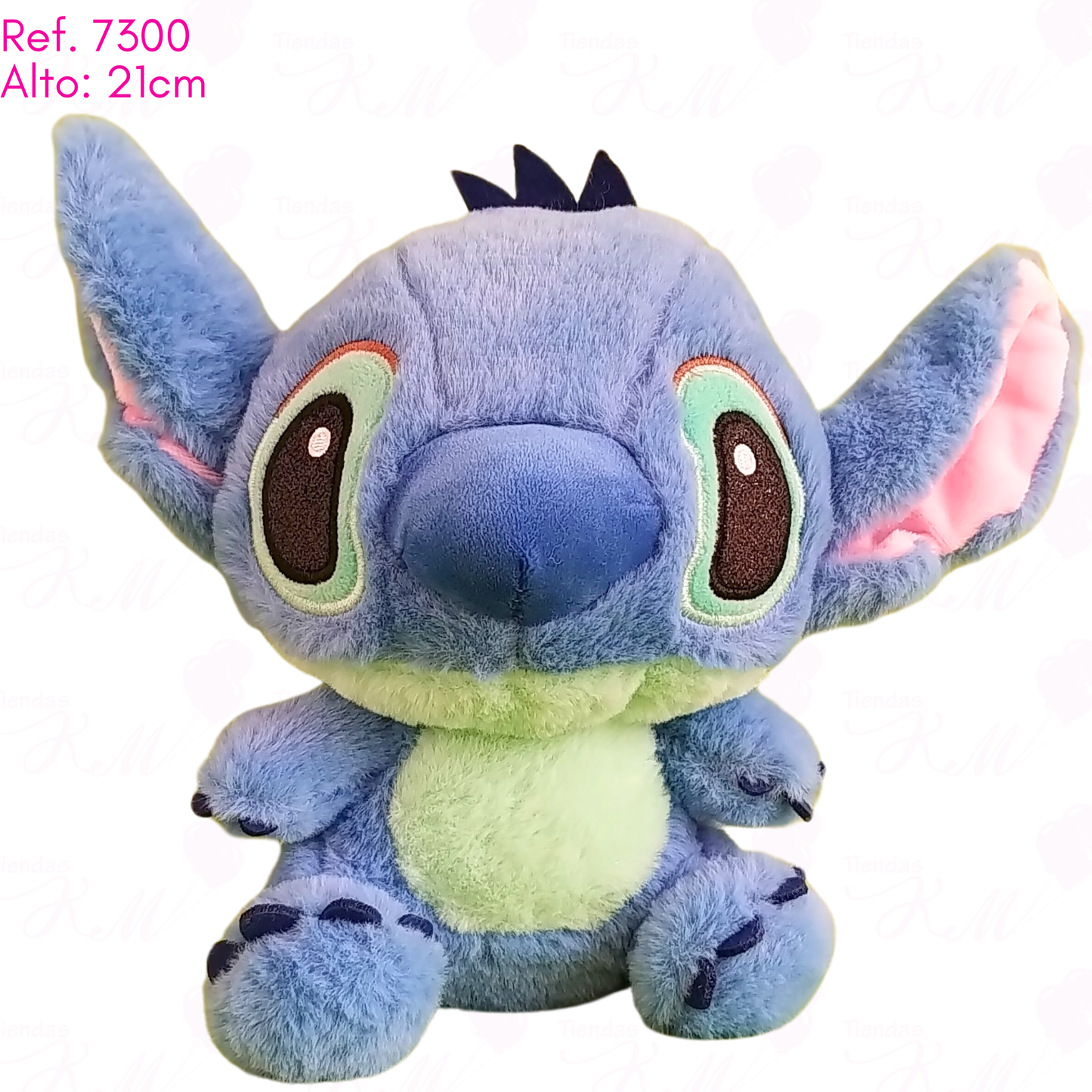 Angela y Stitch peludo con ojos escarchados / 21cm