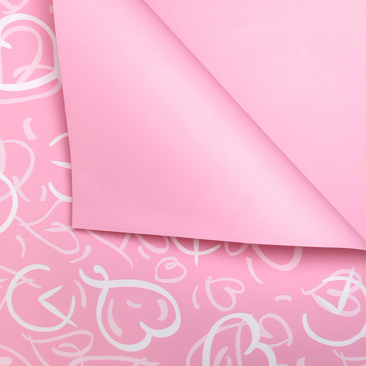 papel coreano fondo entero y corazones x 20 pliegos