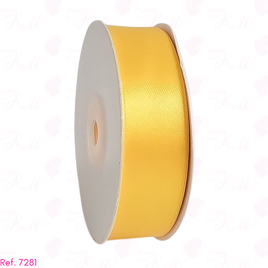 Cinta satin 2.5cm doble cara x 30 metros