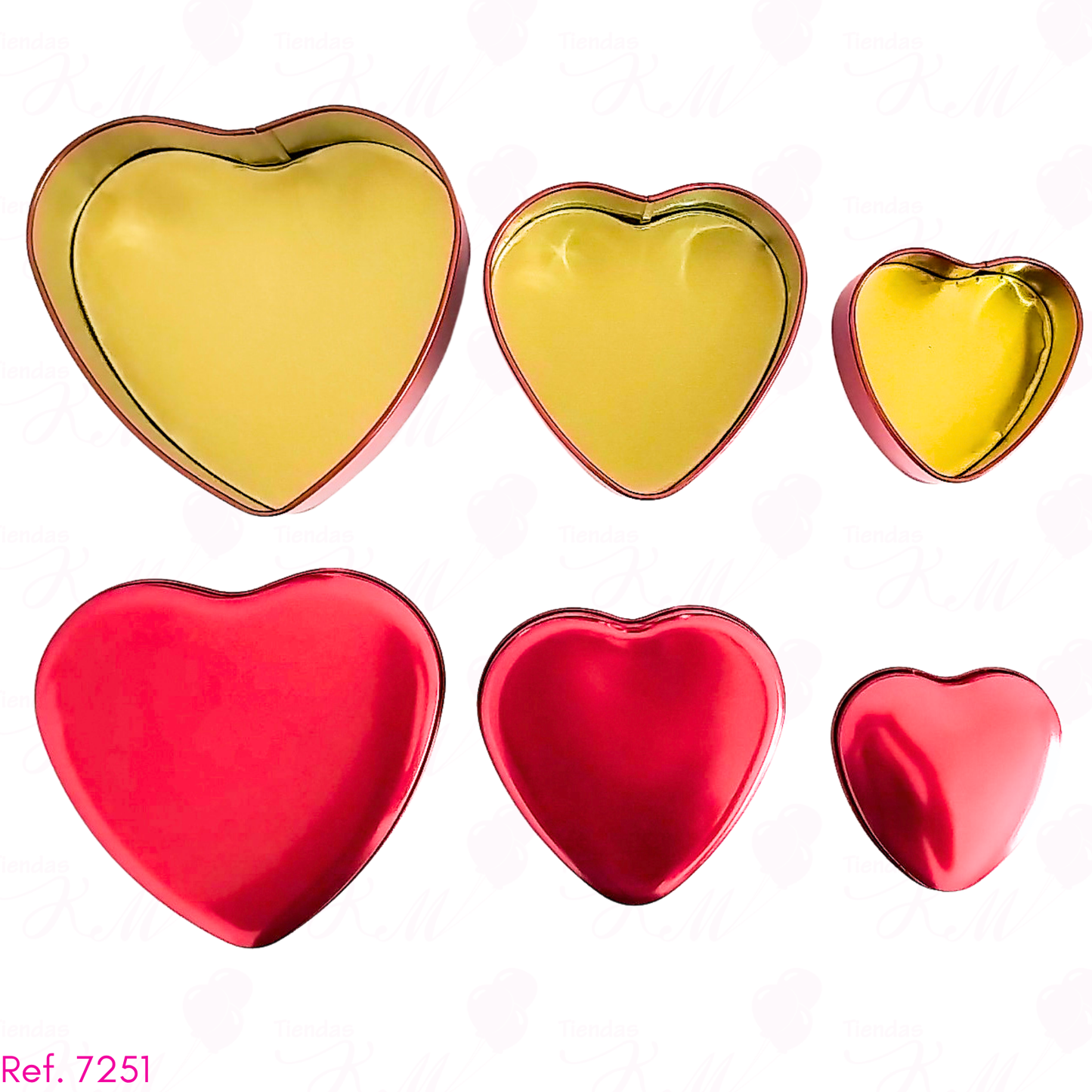 Corazones metálicos 3 en 1