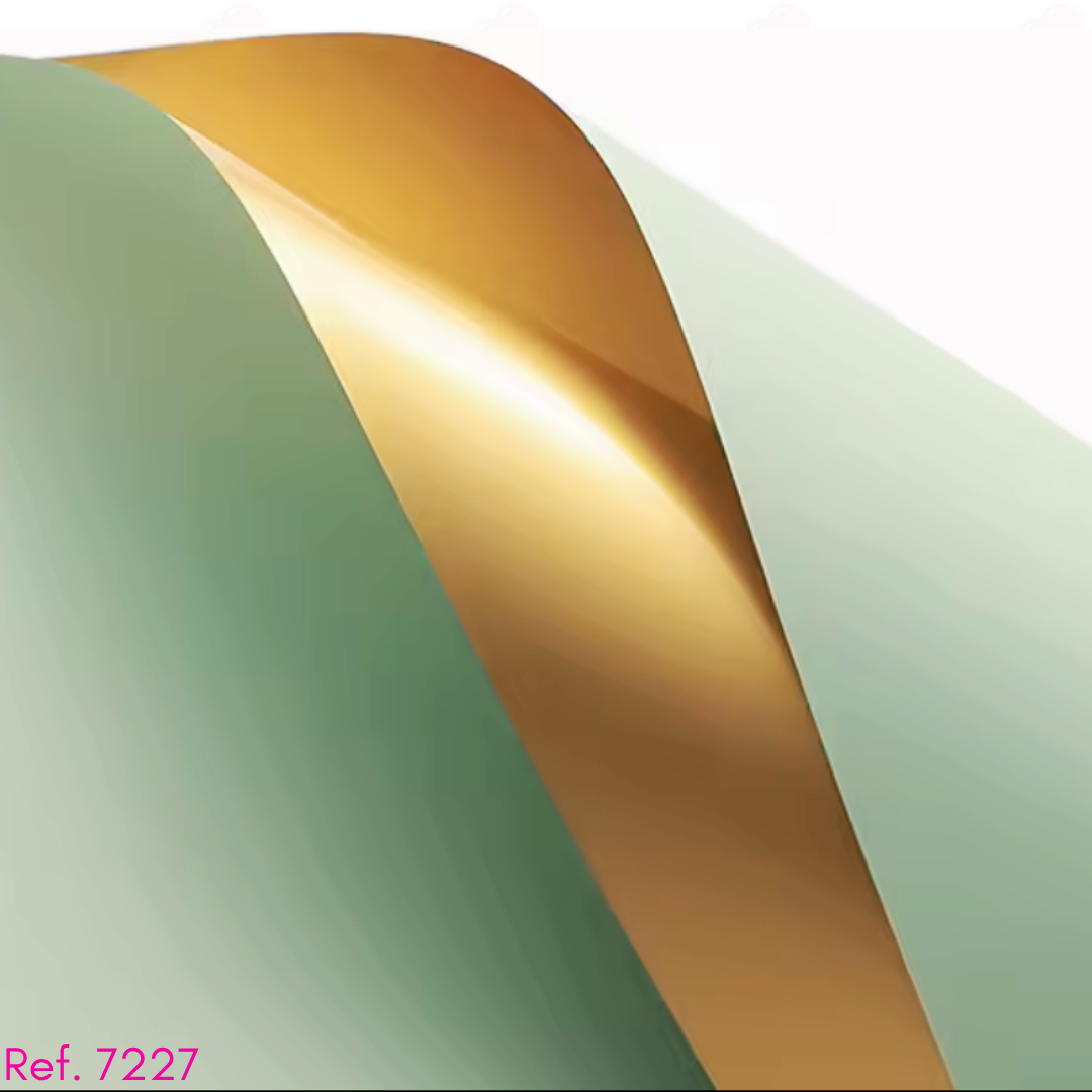 papel coreano doble color dorado x 20 pliegos