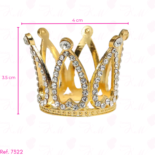 Corona mini metálica con pedrería