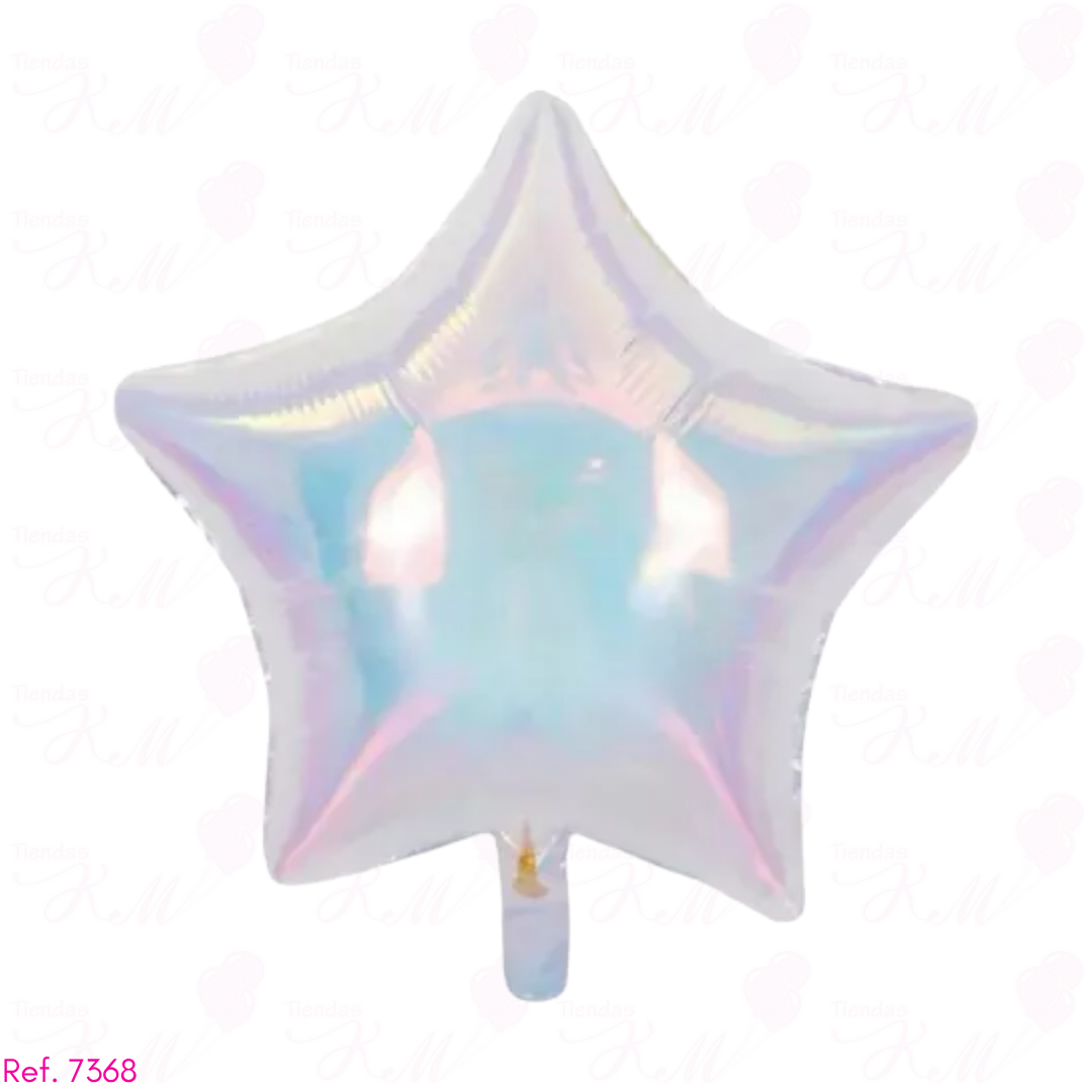 Paquete x 6 estrella/corazon tornasol 18"