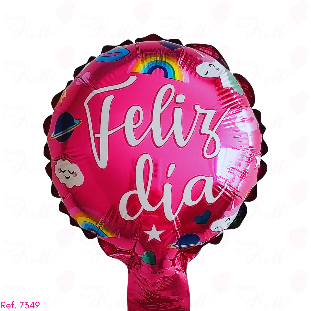 Paquete x 6 metalizados 5" de feliz día