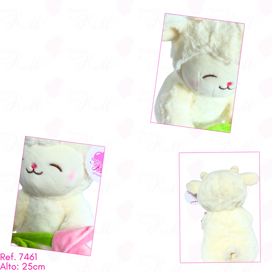 Cordero con tulipan / 25cm