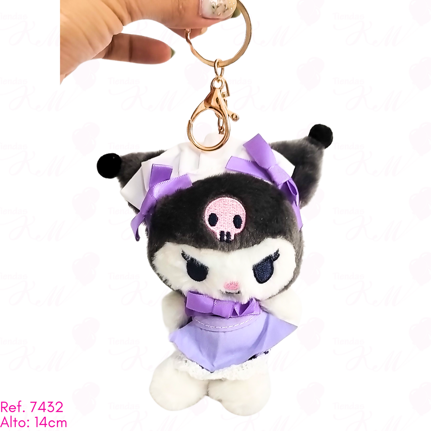 Llavero de Kuromi mucama / 12cm