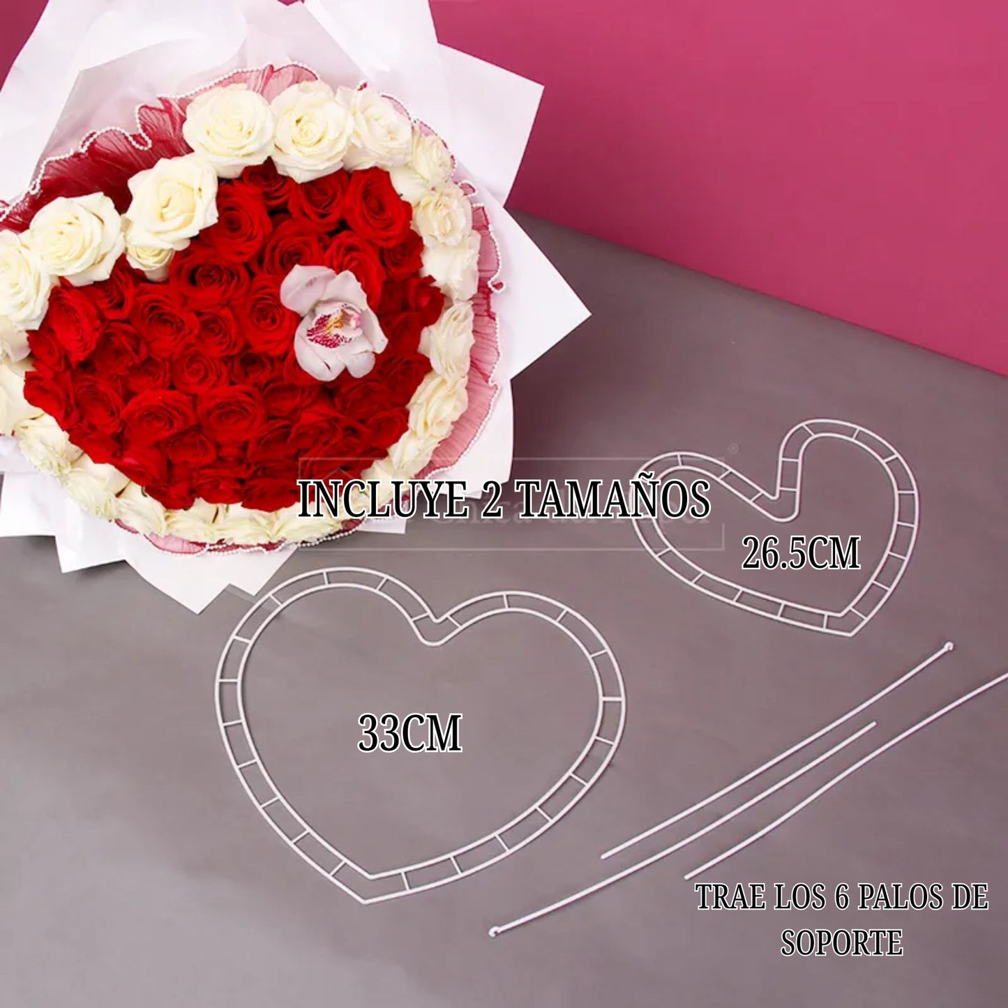 Base plastica para armar corazon