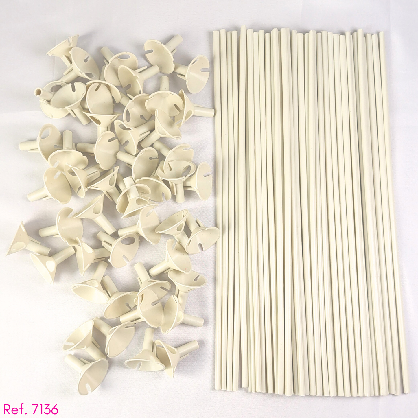 50 palos y copas para globos / 36cm