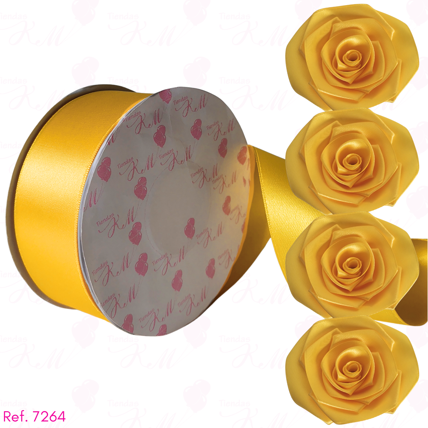 Cinta satin 4cm doble cara por 30 metros