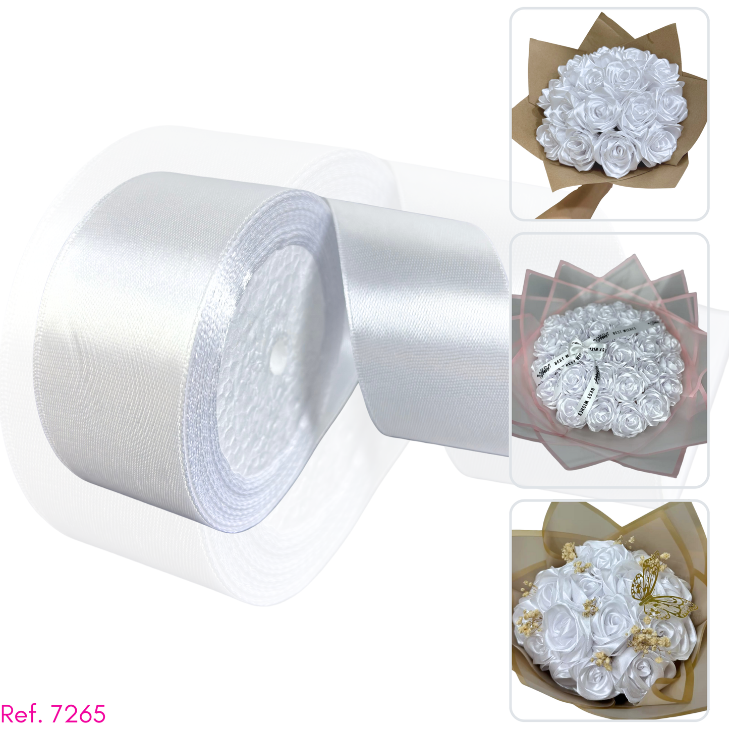 Cinta satin 4cm de 1 cara X 22 metros