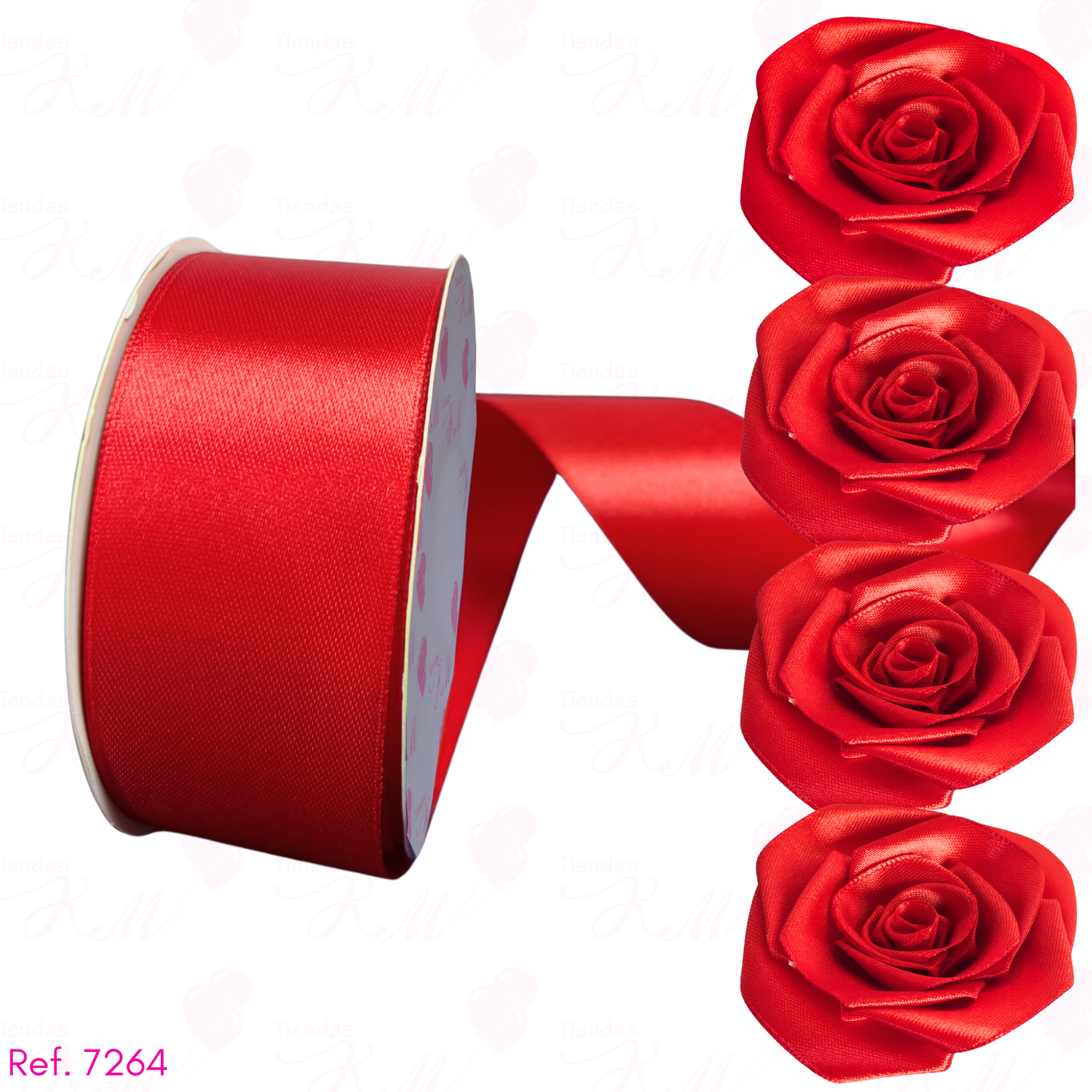 Cinta satin 4cm doble cara por 30 metros