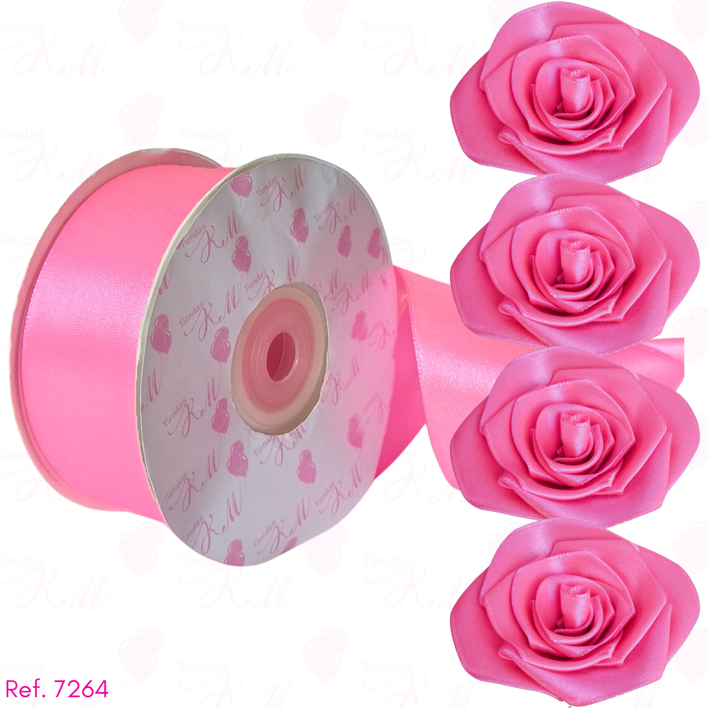 Cinta satin 4cm doble cara por 30 metros