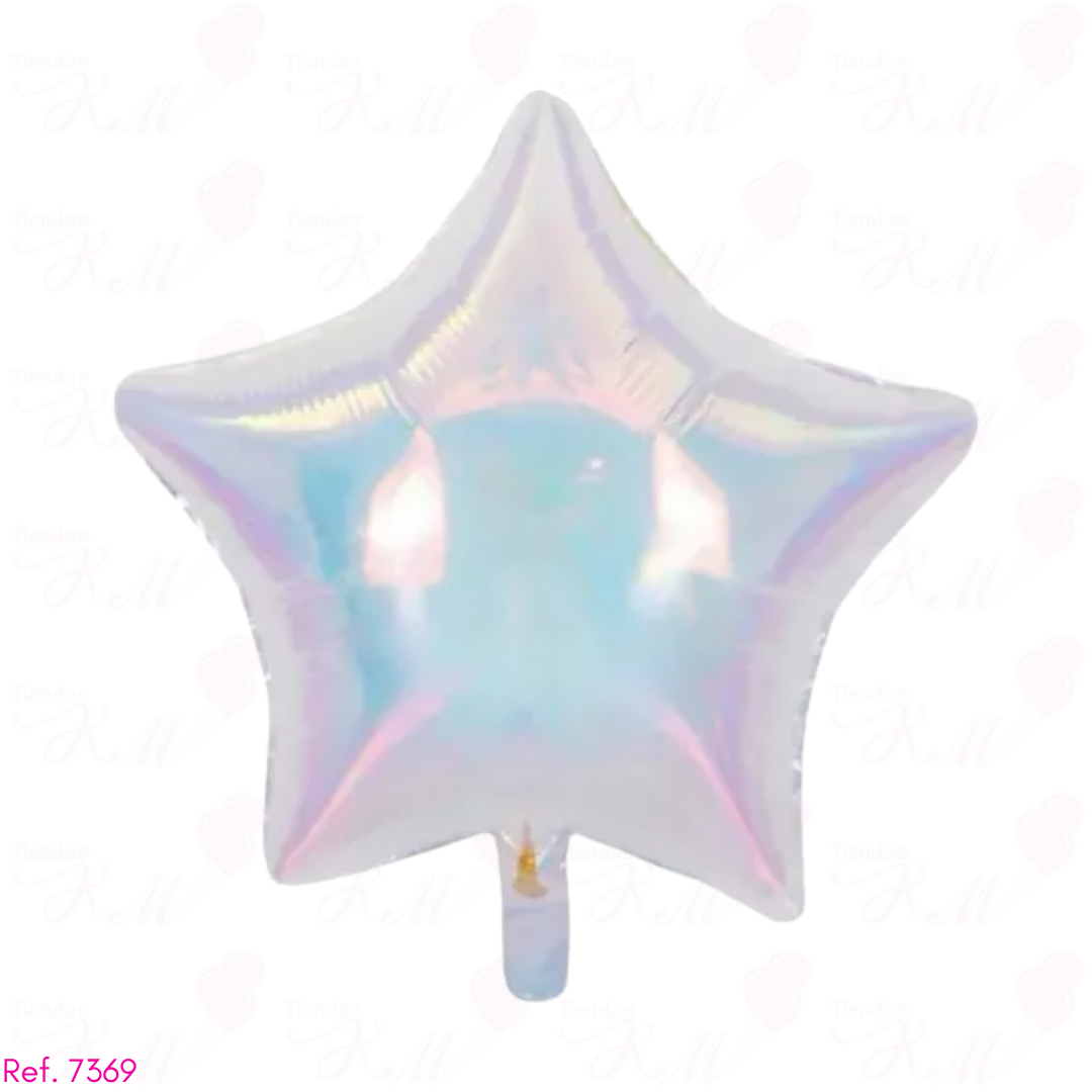 Paquete x 6 estrella/corazon tornasol 10"