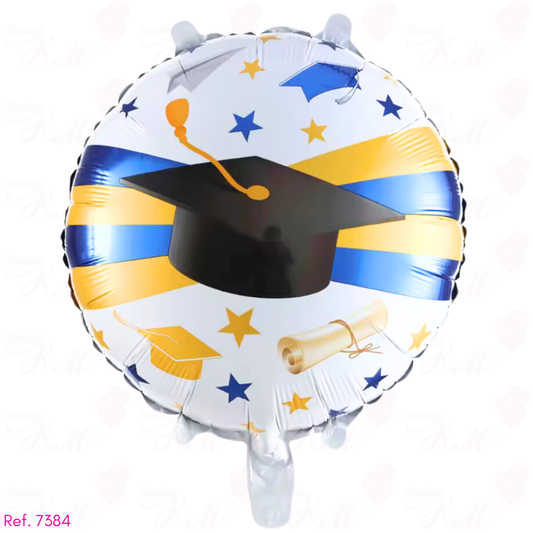 Globo grados de birrete con pergamino 18"