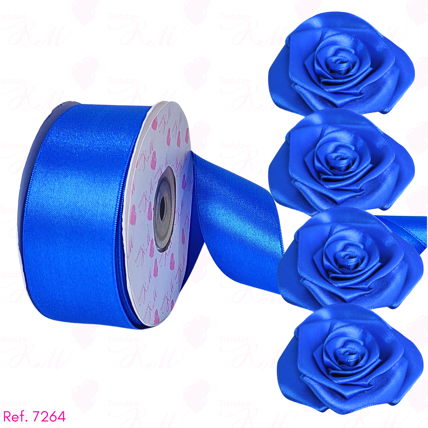 Cinta satin 4cm doble cara por 30 metros