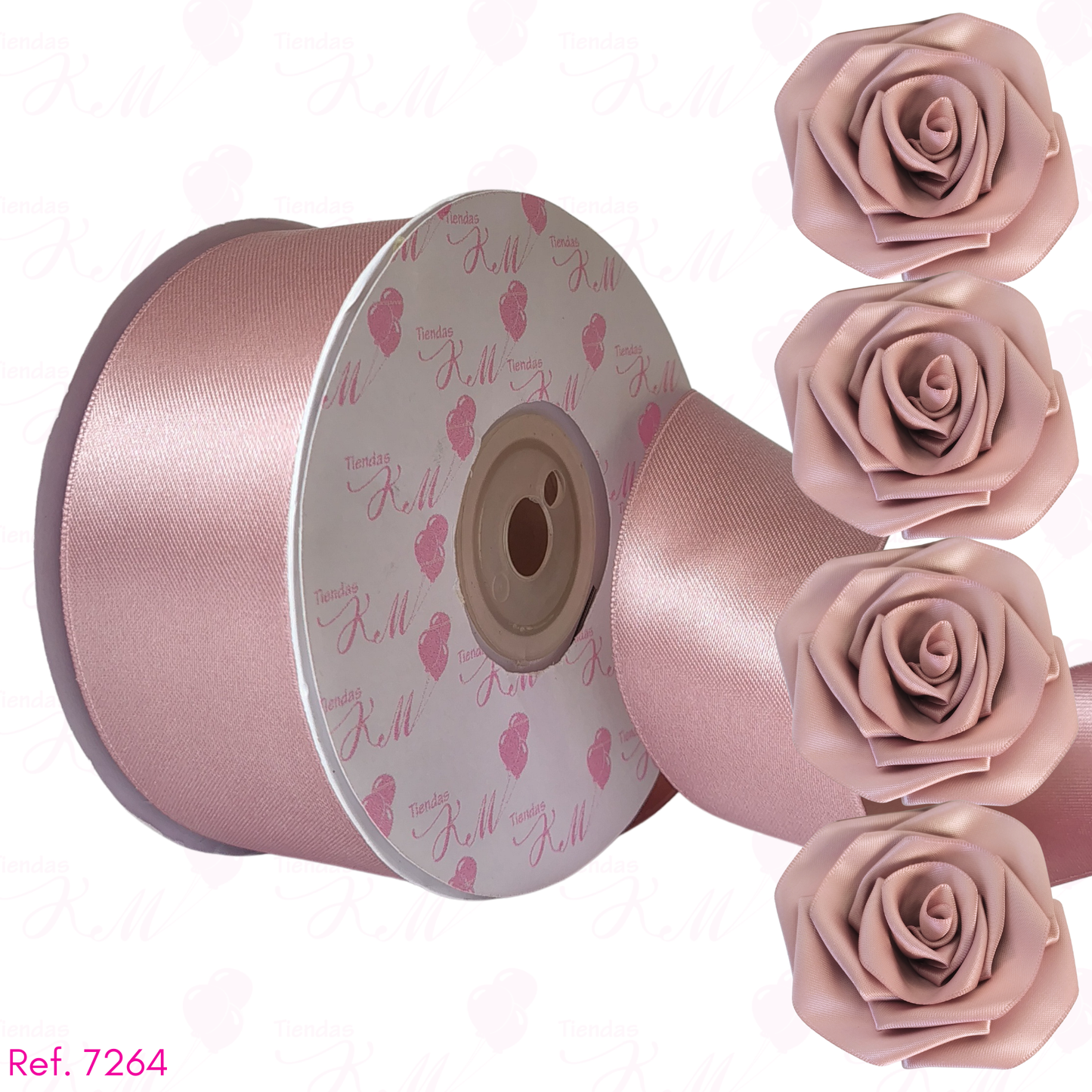 Cinta satin 4cm doble cara por 30 metros