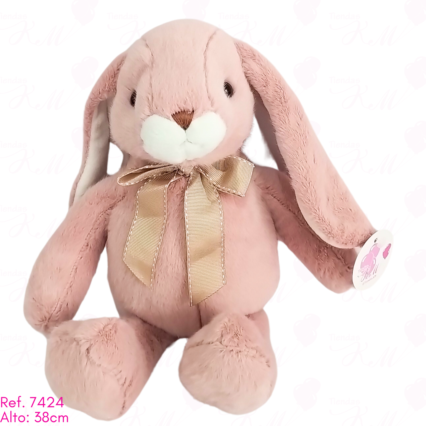 Conejo peludo orejón  / 38cm