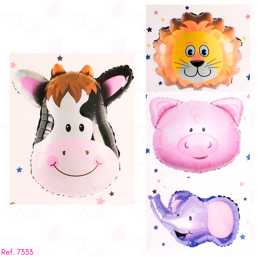 Carita de animales 18" metalizados