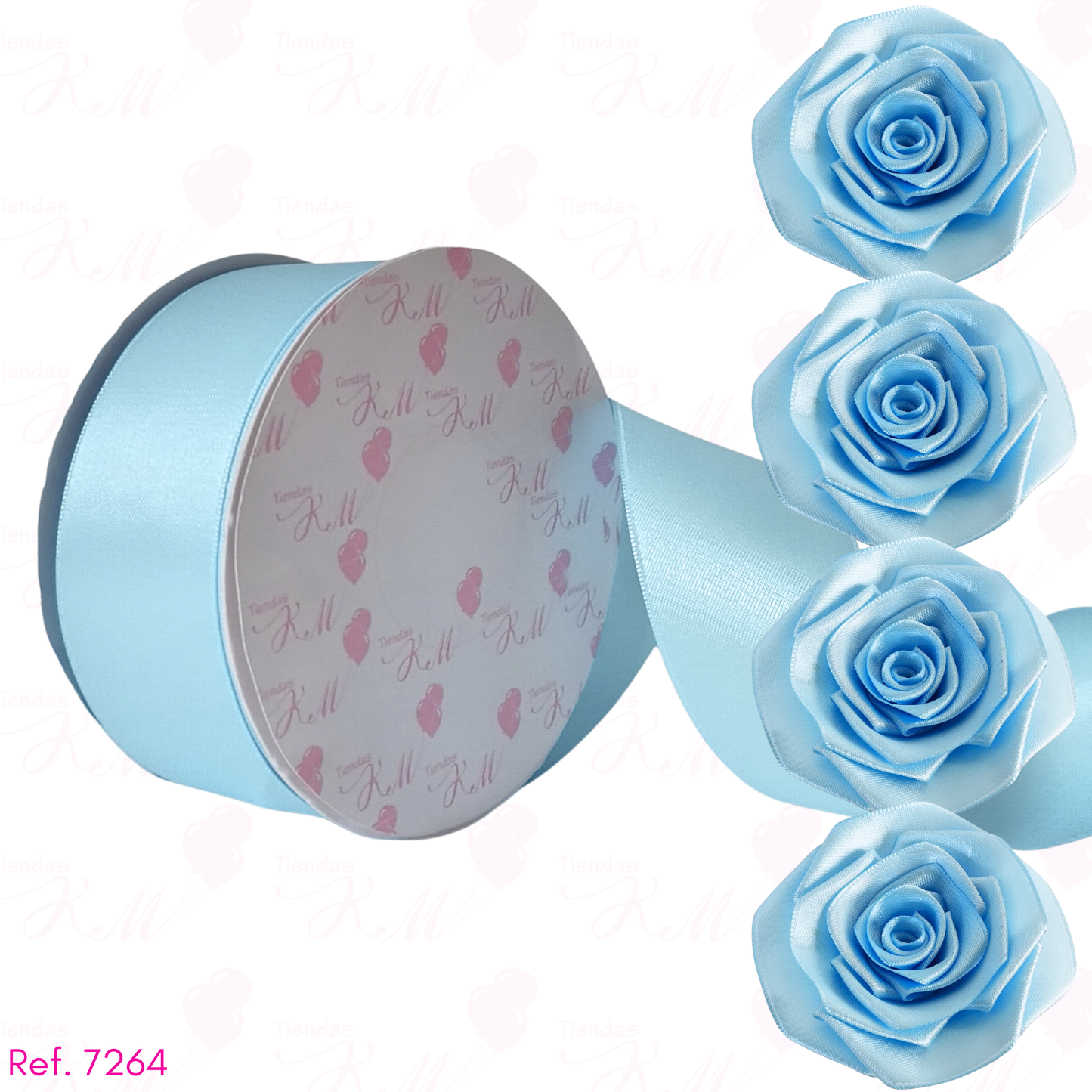 Cinta satin 4cm doble cara por 30 metros