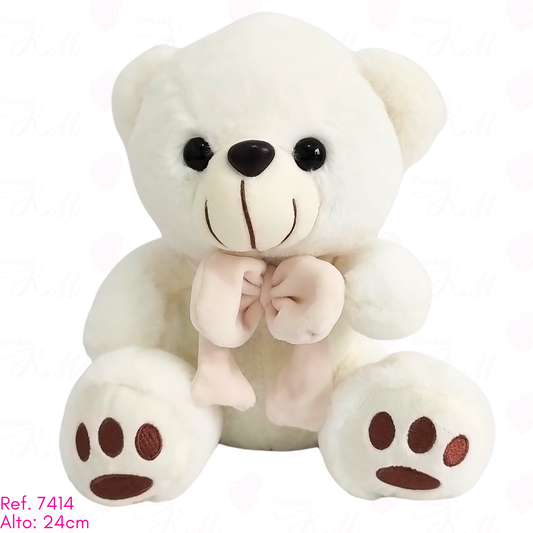 Oso moño corbata y huellas / 24cm