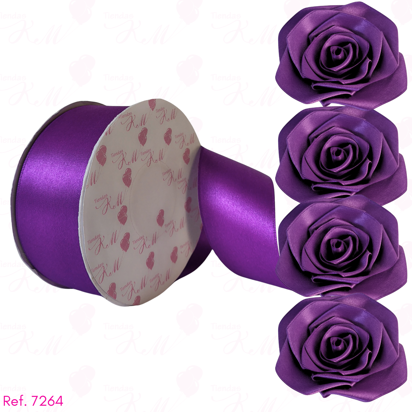 Cinta satin 4cm doble cara por 30 metros