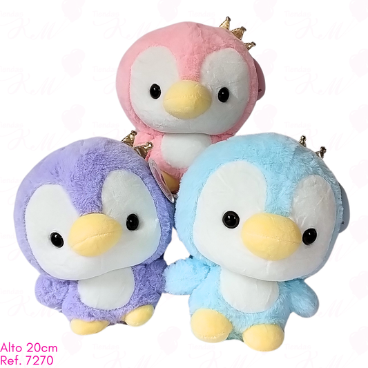 Pingüino bebé con corona / 20cm