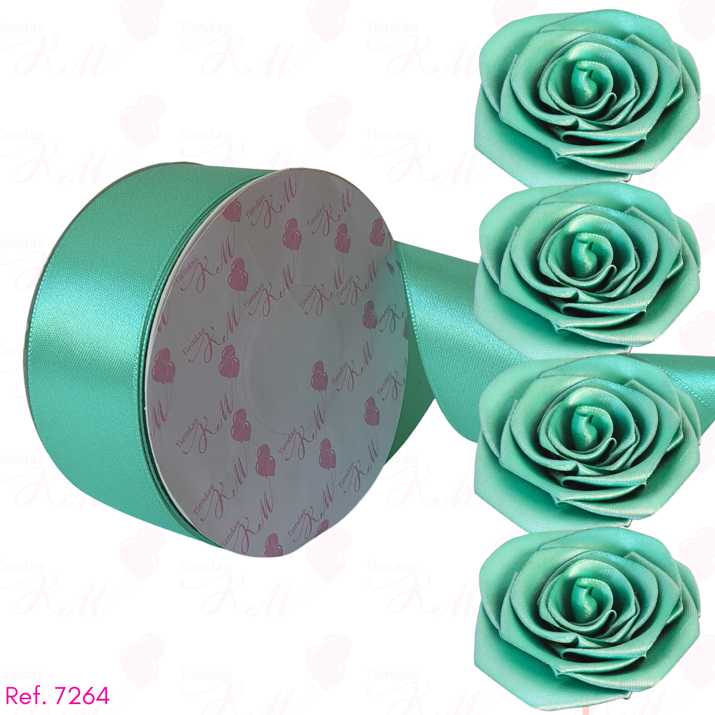 Cinta satin 4cm doble cara por 30 metros