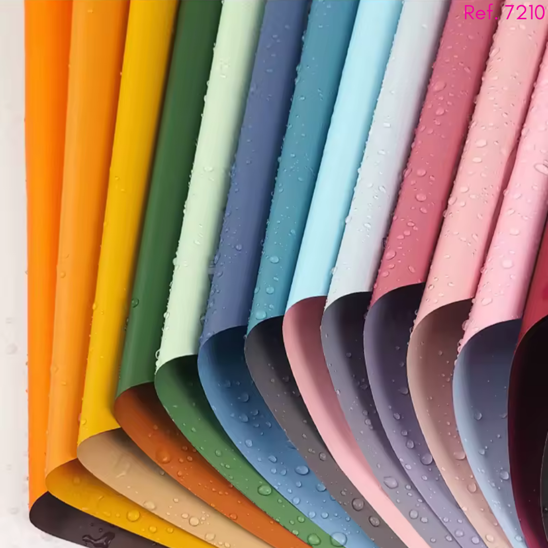 Papel coreano liso doble color x 20 pliegos