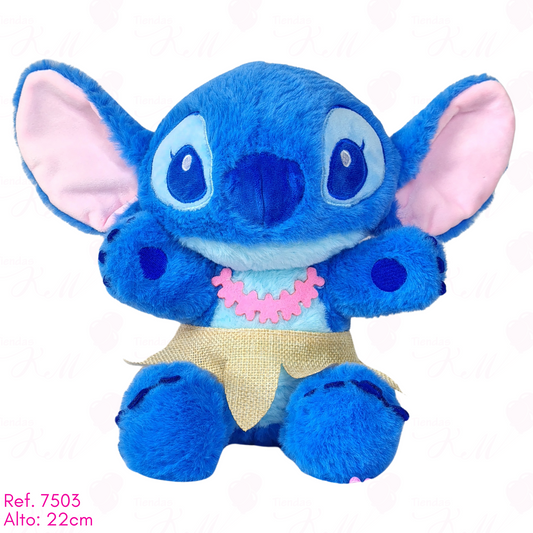 stitch hawaiano con collar y falda / 22cm
