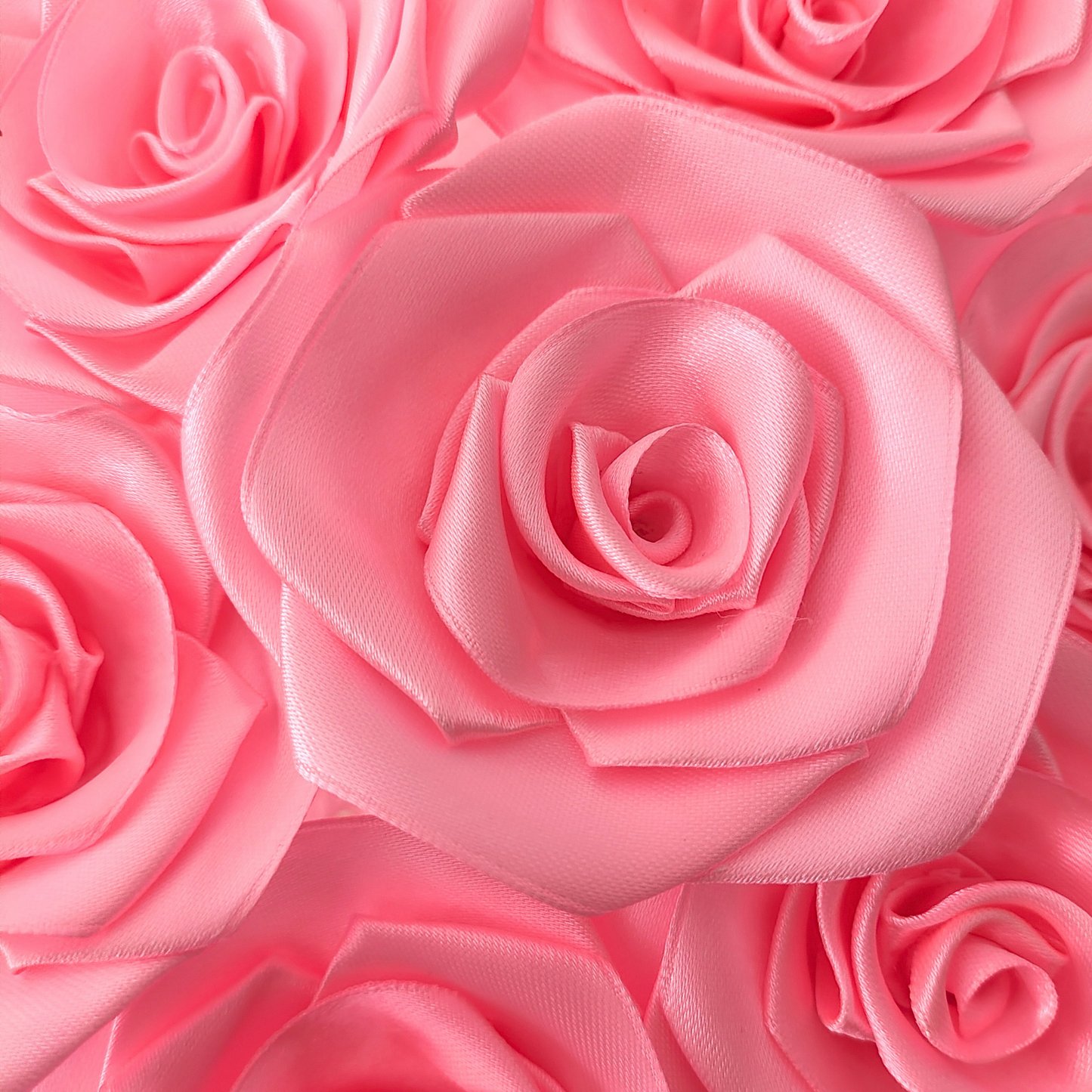 Paquete x 10 rosas en tela terminadas