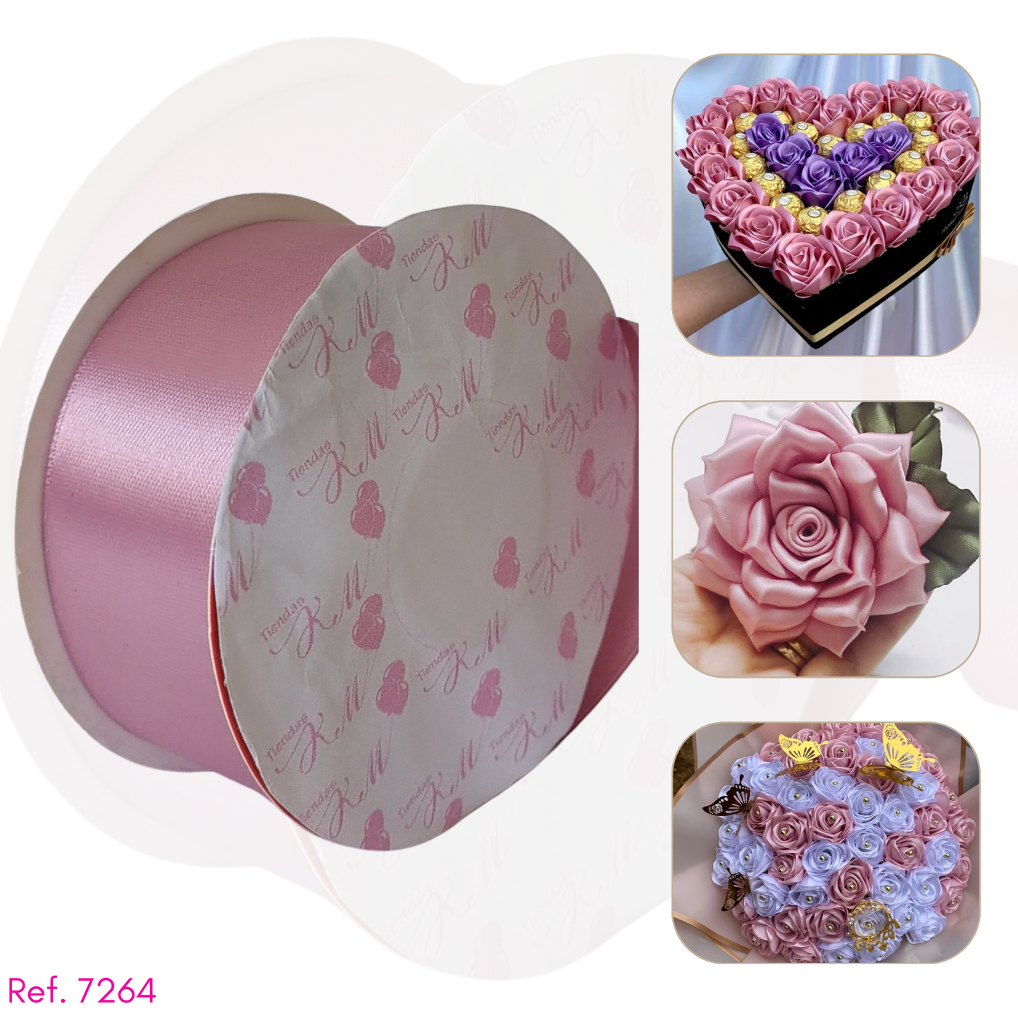 Cinta satin 4cm doble cara por 30 metros