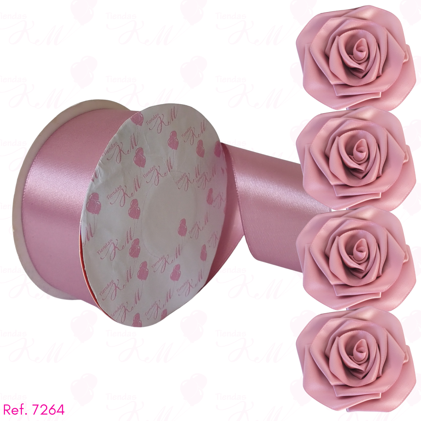 Cinta satin 4cm doble cara por 30 metros