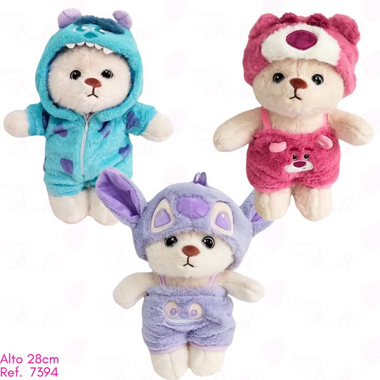 Oso disfrazado de personaje  / 28cm