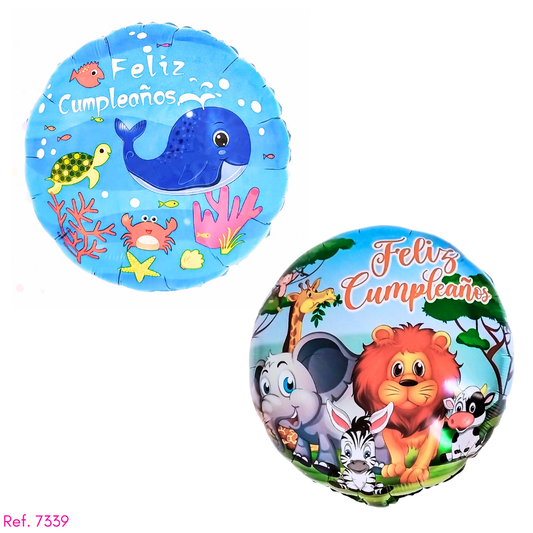 Metalizado infantil 18" feliz cumpleaños